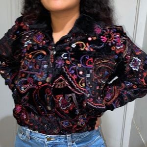 Laura Ashley cool pattern vintage jacket